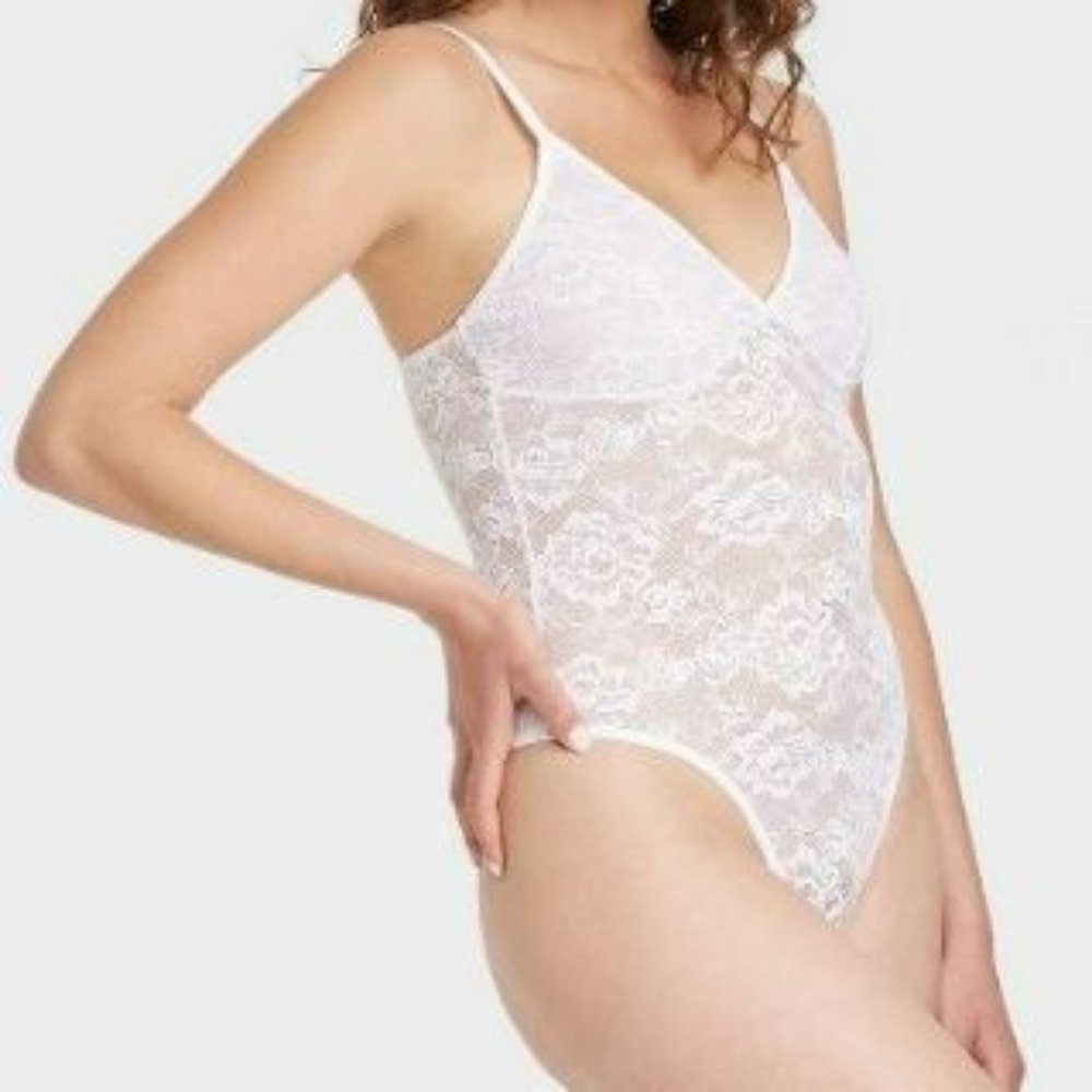 Lace White Mesh Body Suit